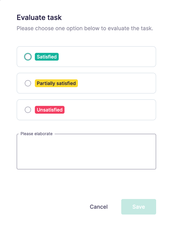 What are task evaluations ENG - task evaluations